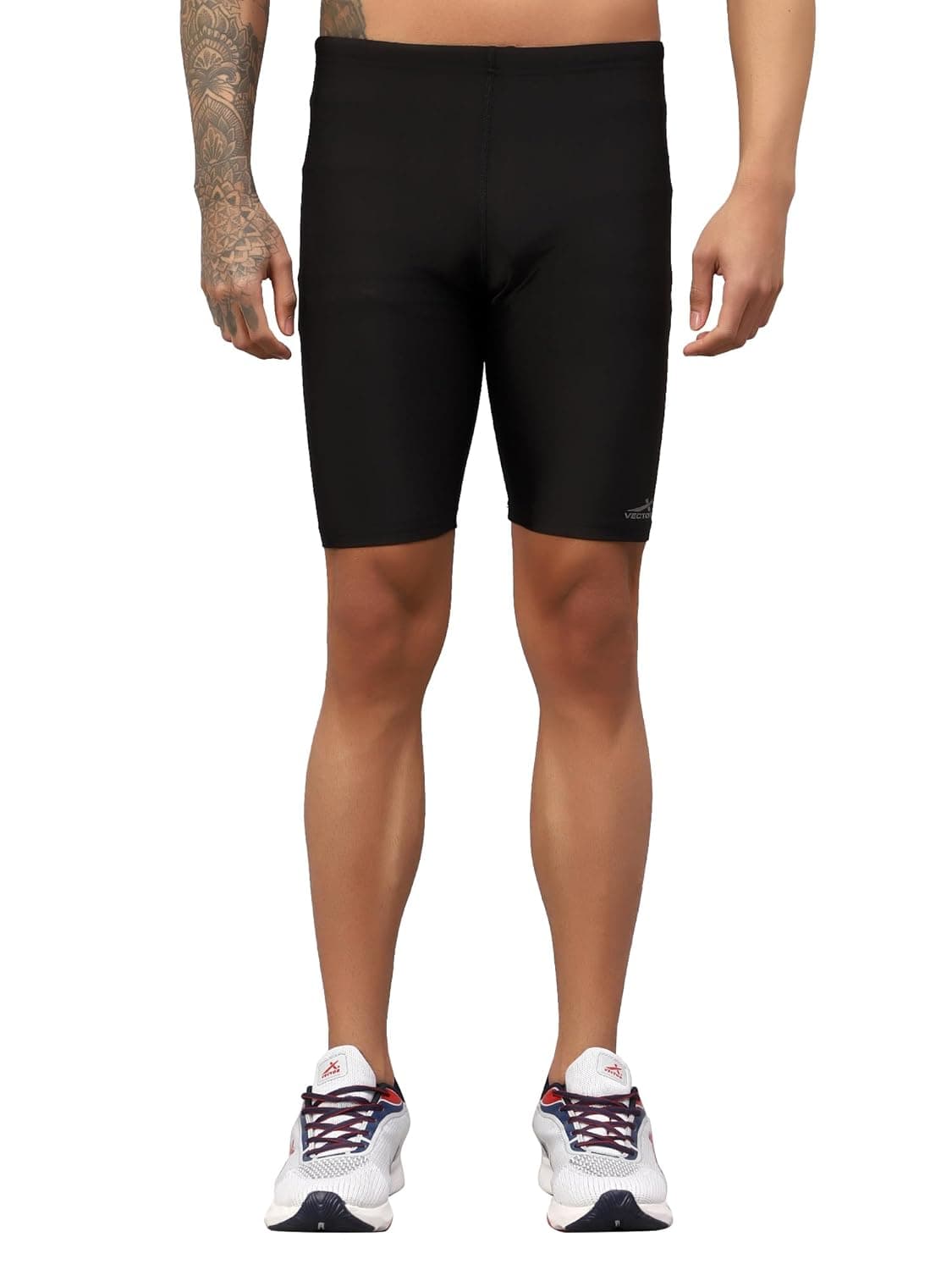 Vector X COMBAT-001 Unisex Men's Adult Compression Bottom Sports Tights Shorts Body fit Ideal for Gym, Running, Cycling, Swimming, Basketball, Cricket, Yoga, Football, Tennis, Badminton (XXL) Black at ₹165 – Amazon