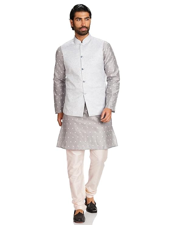 Amazon Brand - Symbol Men's Cotton Blend Printed Kurta Pyjama Set at ₹1149 – Amazon