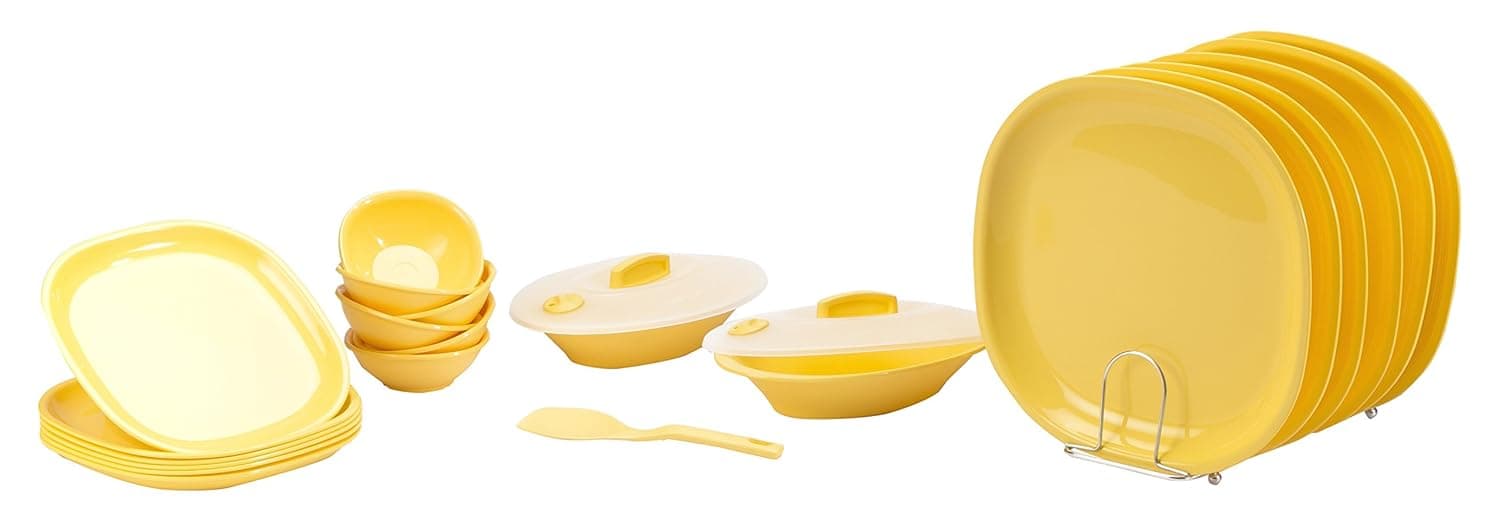 SignoraWare BPA Free Plastic Square Dinner Set | Microwave S at ₹1028 – Amazon