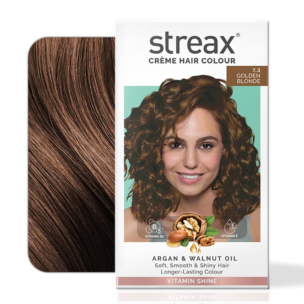 Streax Permanent Hair Colour, 100% Grey coverage, Infused with Argan and Walnut Oil, Long Lasting Cream Hair Colour for Women, Blonde hair C at ₹119 – Amazon