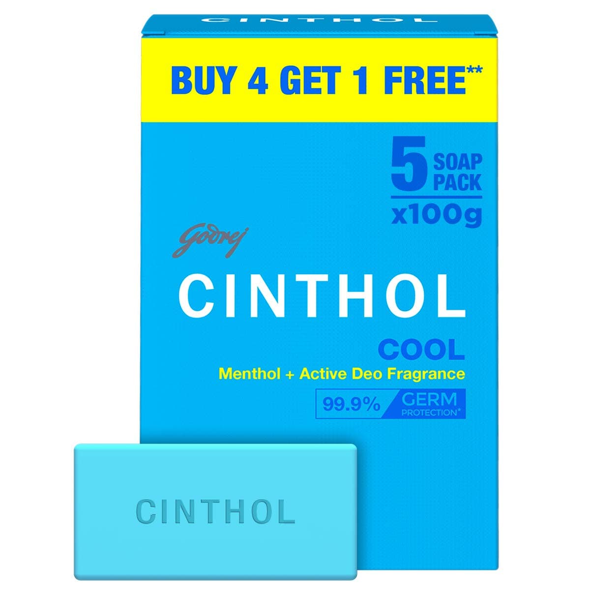 Cinthol Cool Soap, 100g (Pack of 5) | with Icy-cool Menthol | Soaps For Bath | Grade 1 Soap | For All Skin Types at ₹178 – Amazon