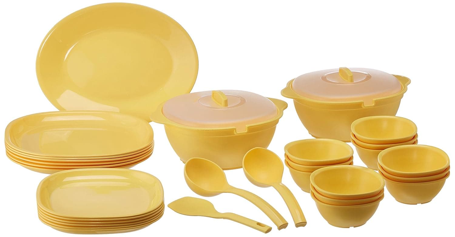 SignoraWare BPA Free Plastic Square Dinner Set | Microwave S at ₹1235 – Amazon