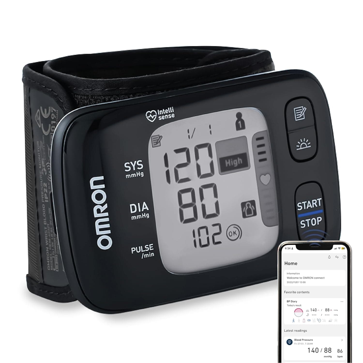 Omron HEM 6232T Wrist Blood Pressure Monitor (Black) at ₹3542 – Amazon