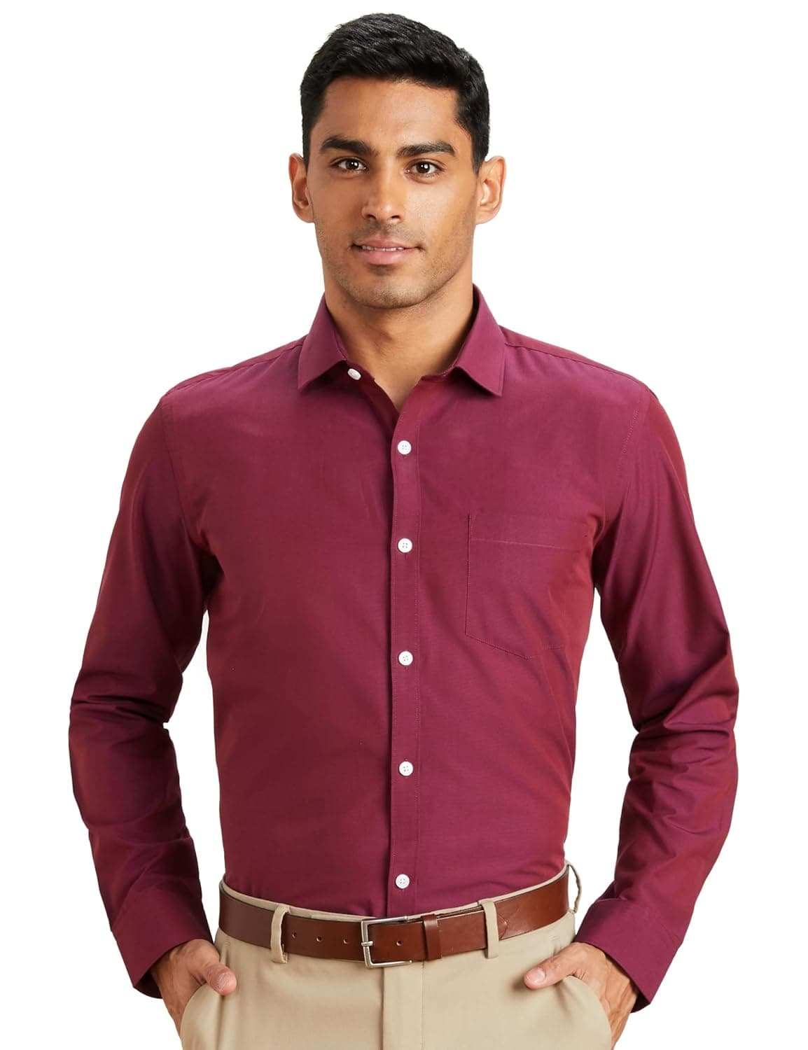 Symbol Men's Cotton Formal Shirt | Plain | Full Sleeve - Regular Fit (Available in Plus Sizes) at ₹349 – Amazon