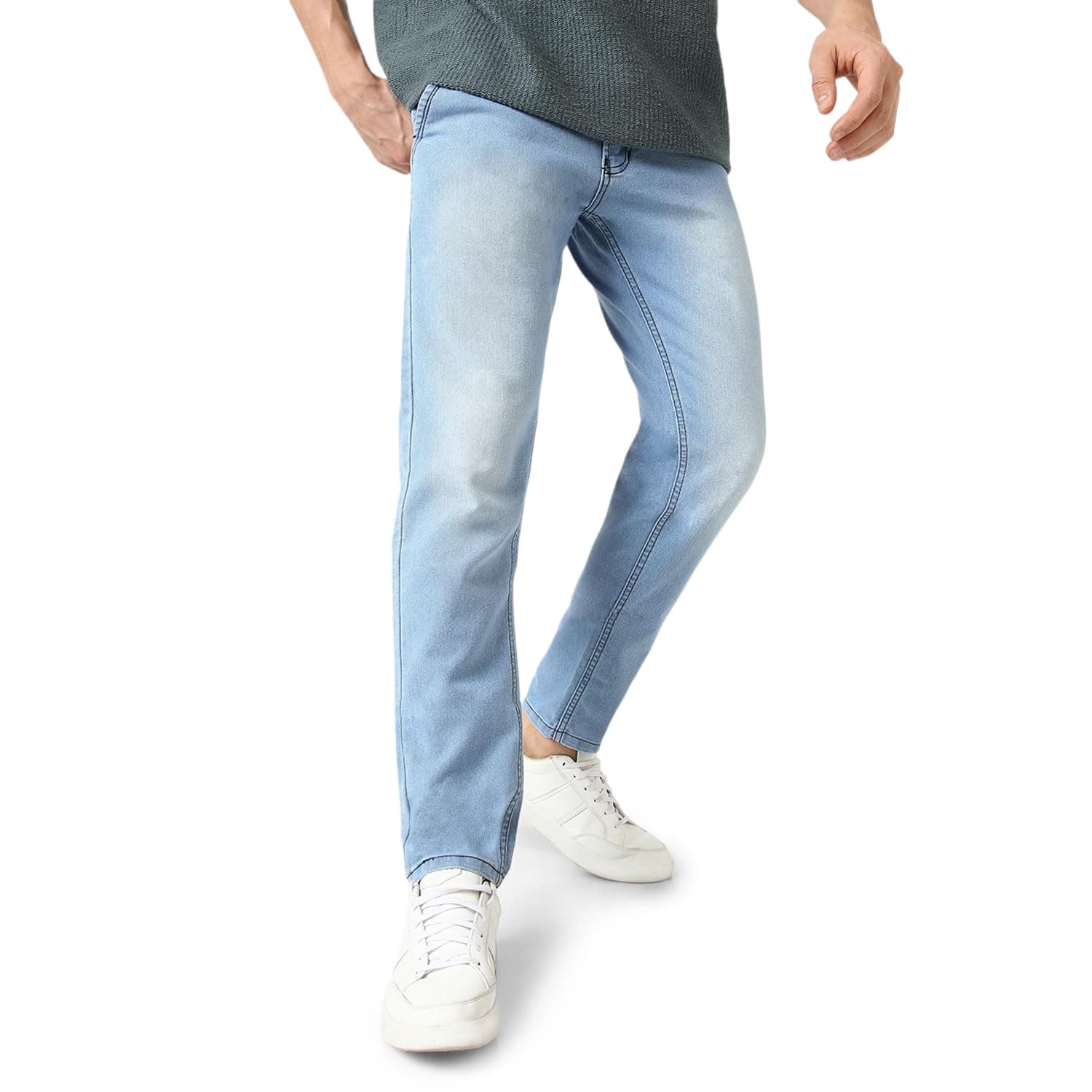 Neostreak Men's Slim Fit Stretchable Jeans at ₹384 – Amazon