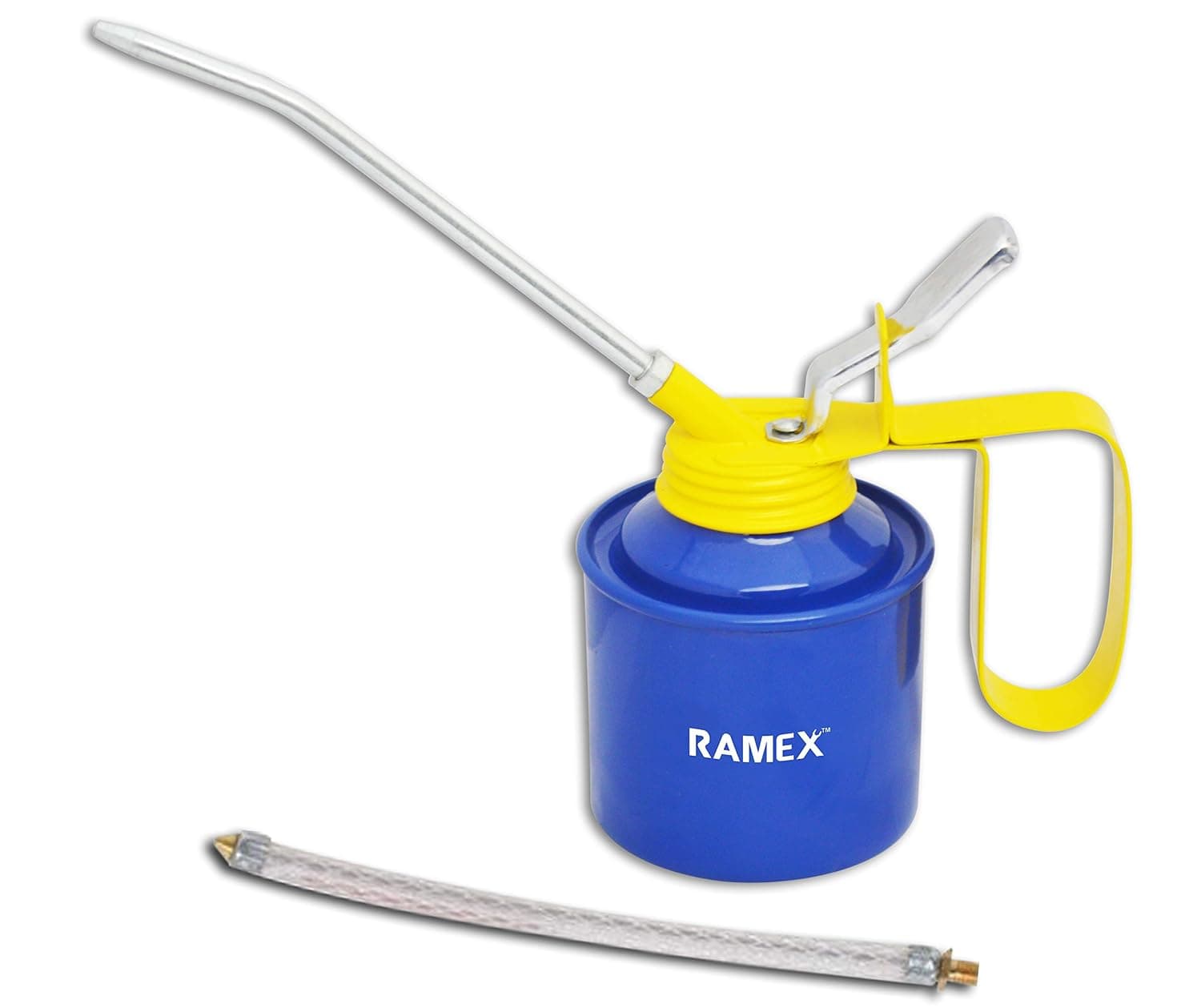 Ramex Multipurpose Metal Oil Can, Oil Can Pump Oiler with 2 Spouts, fixed and flexible, for All Lubrication Need of Car, Bike, Machine & Ind at ₹160 – Amazon
