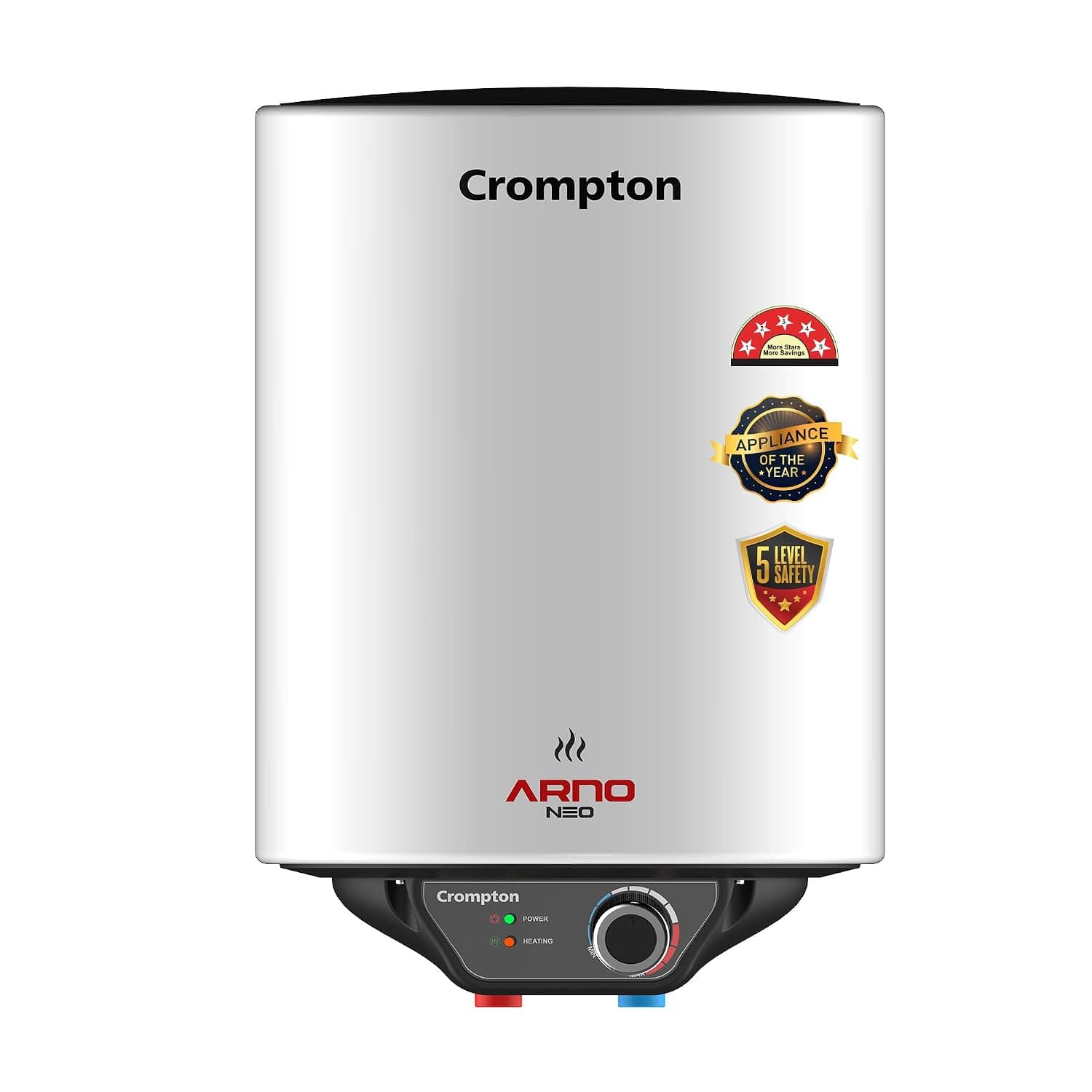 Crompton Arno Neo 6-L 5 Star Rated Storage Water Heater with Advanced 3 Level Safety National Energy Conservation Award Winner 2023 at ₹4999 – Amazon