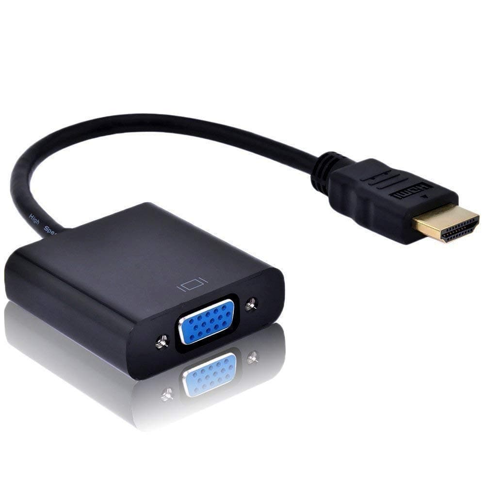 BigPlayer HDMI Male to VGA Female Display Converter Interface Cable for Laptop PC Monitor Projector Black at ₹129 – Amazon