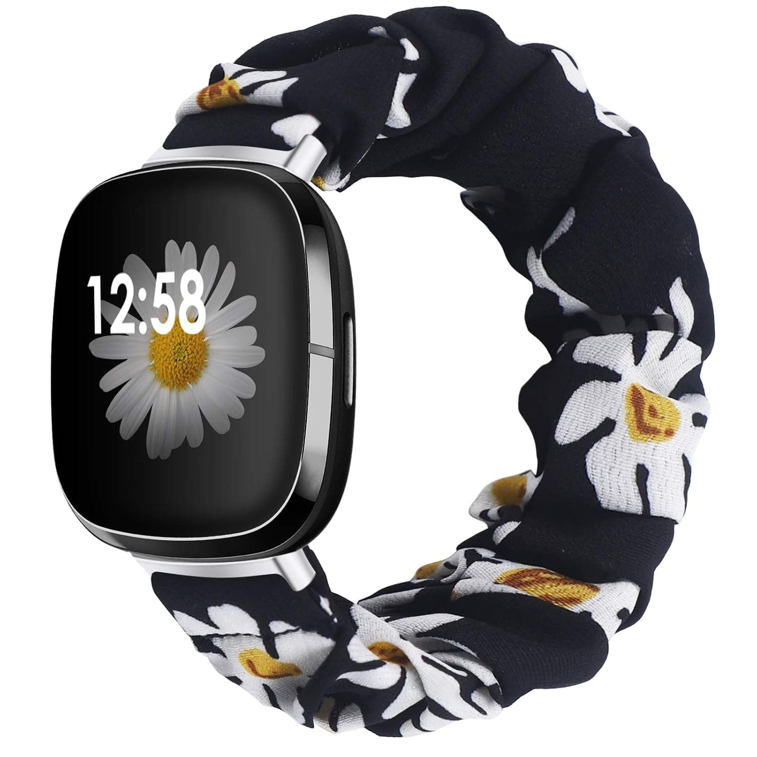Scrunchies Bands Compatible with Fitbit Sense/Versa 3, Bands for Women and Girls, Elastic Printed Strap Accessories Replacement Scrunchy Wri at ₹400 – Amazon