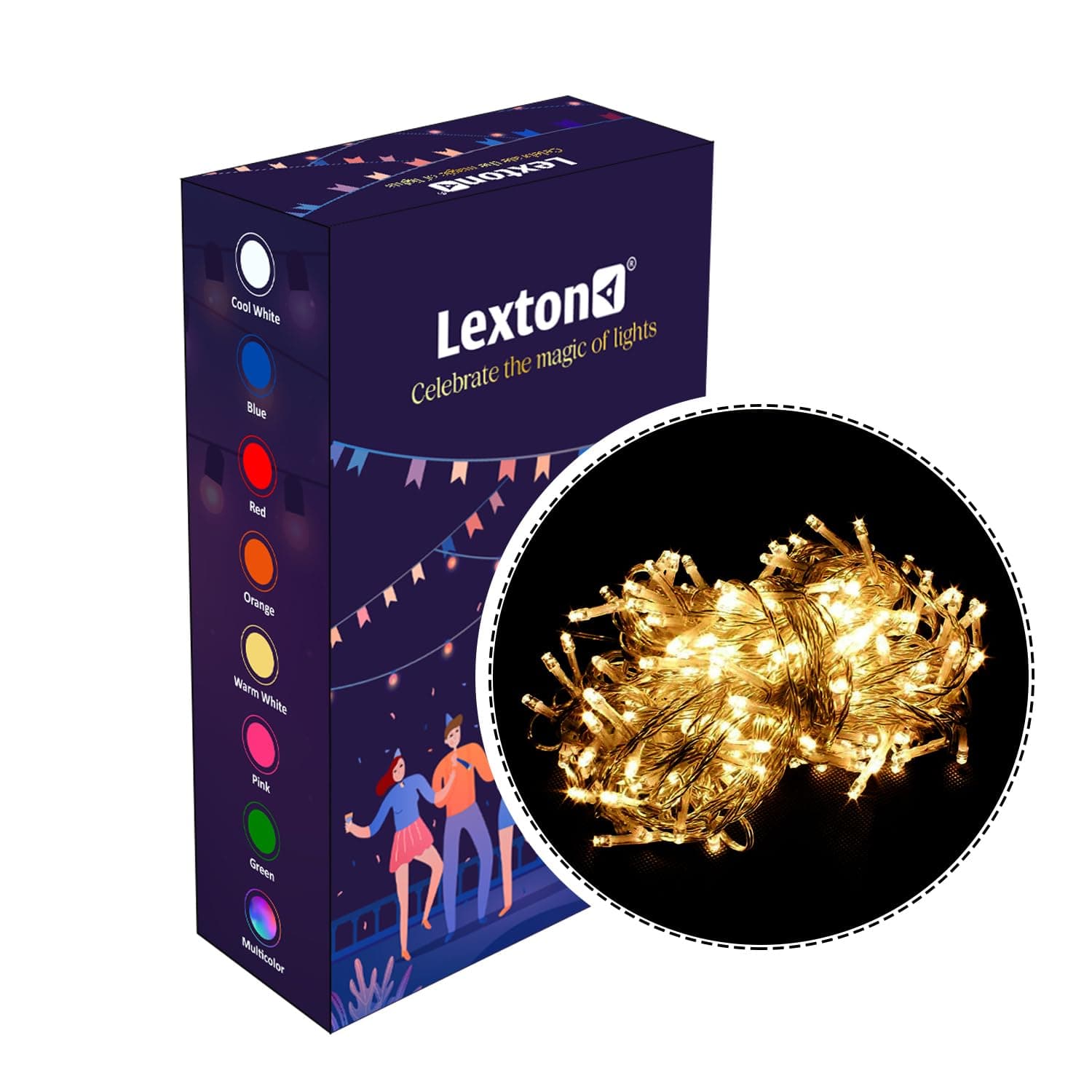 Lexton 10 Meter Decorative Led String Light Plug Sourced |for Indoor & Outdoor Decorations (Warm White, Pack of 1)(Plastic) at ₹66 – Amazon