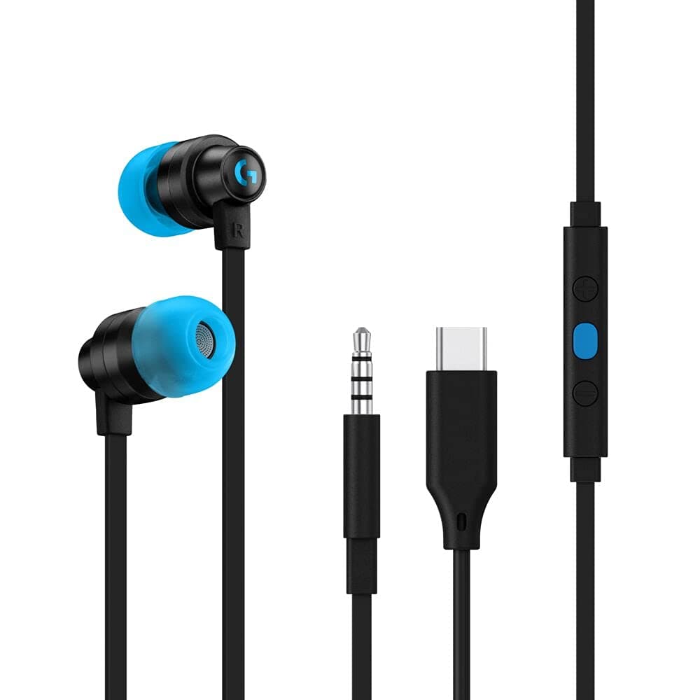 Logitech G333 Gaming Earphones with Gaming-Grade Dual Drivers with USB-C Adapter & in-line Mic and Volume Control with 3.5mm aux - Black at ₹2095 – Amazon