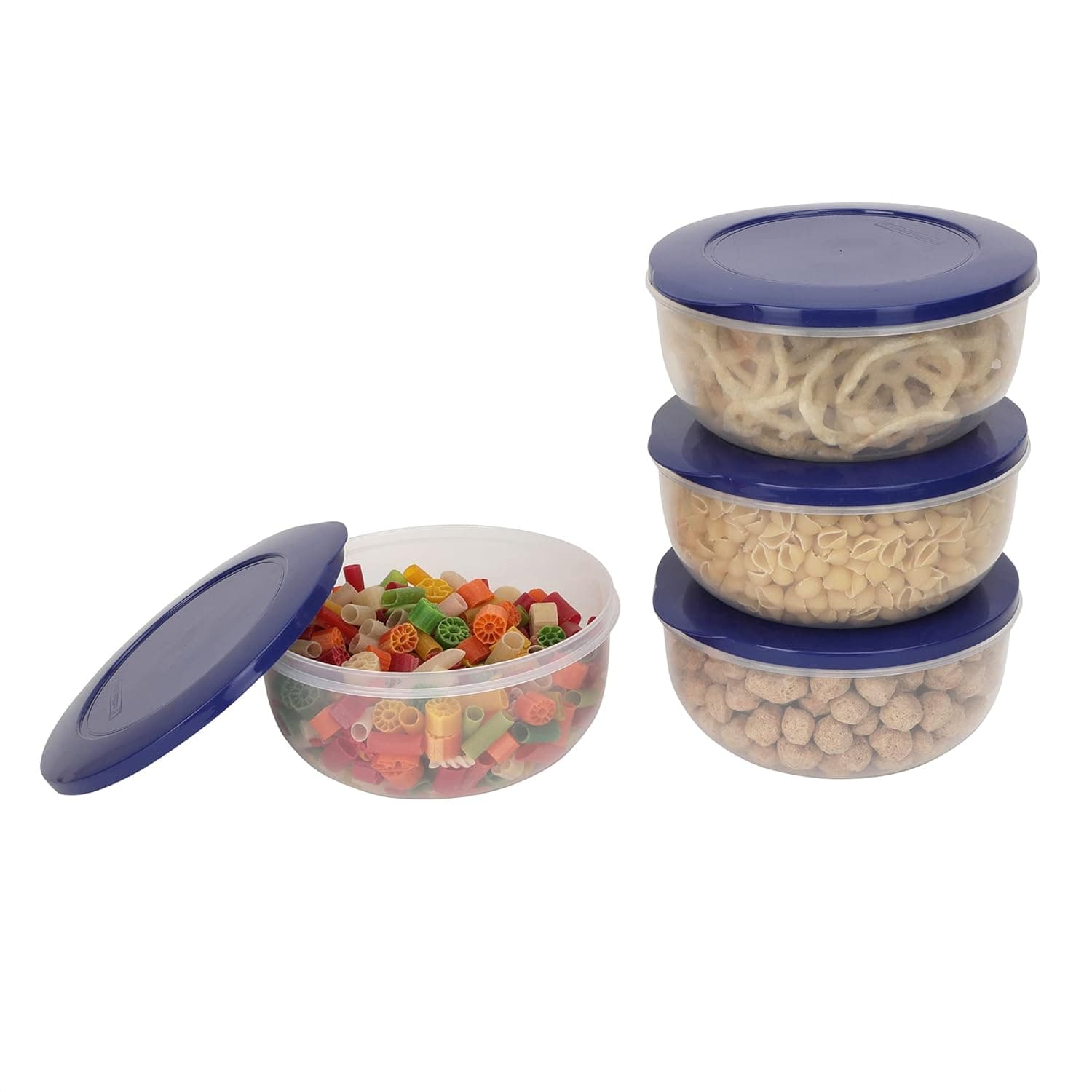 Cutting EDGE Eco-Storage Plastic Container Set for Kitchen & Refrigerator, Set of 4 - (Dark Blue, 900 ML) at ₹174 – Amazon
