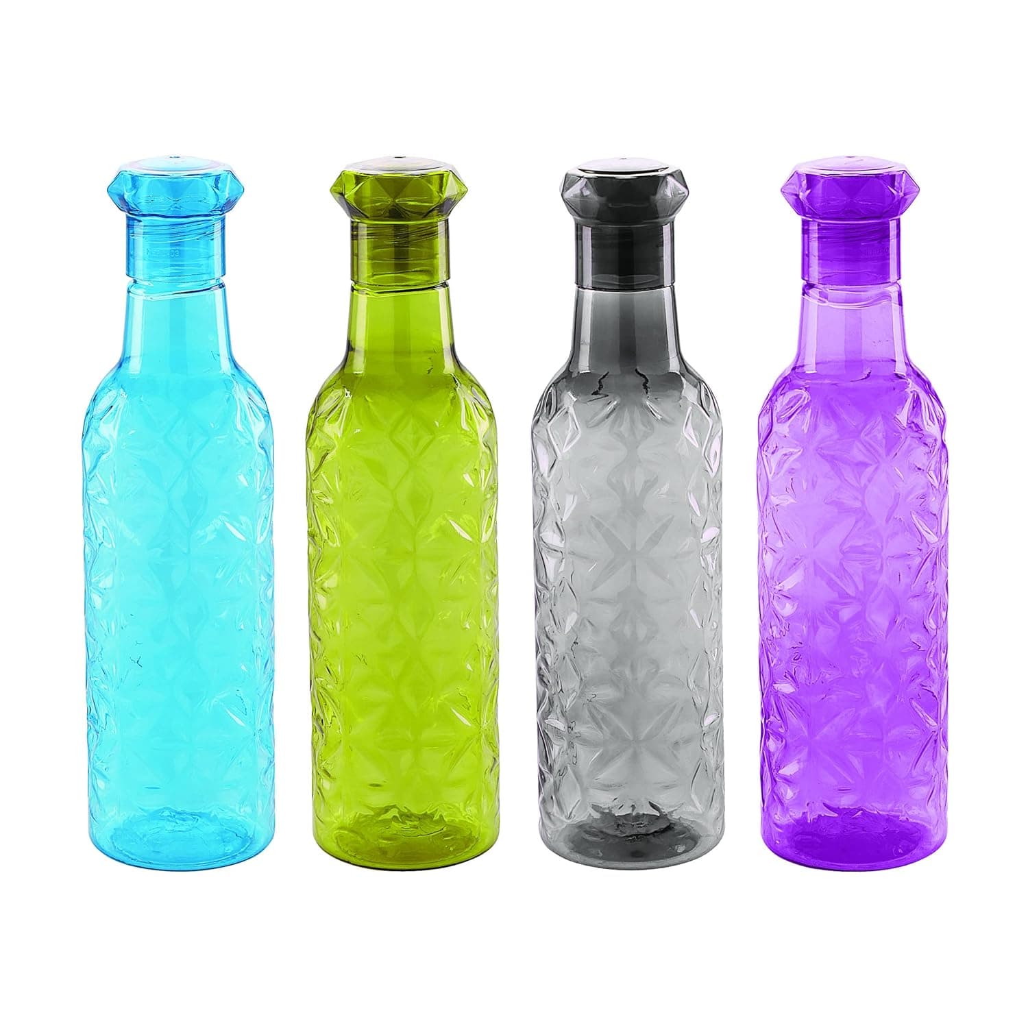 Attro Iceberg Unbreakable PET Fridge Water Bottle,Set of 4,1000 ml,Multicolor at ₹198 – Amazon