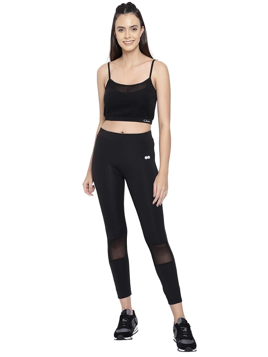 Clovia Women's Cotton Activewear Ankle Length Sports Tights - Black at ₹295 – Amazon