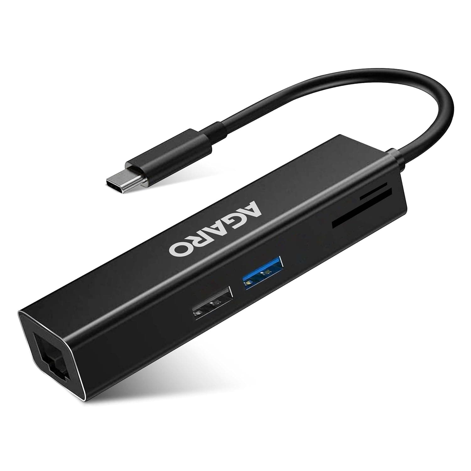 AGARO 5in1 Type C to USB A + MMC + Ethernet Converter, 2 USB 3.0, SD And TF Card Reader at ₹299 – Amazon