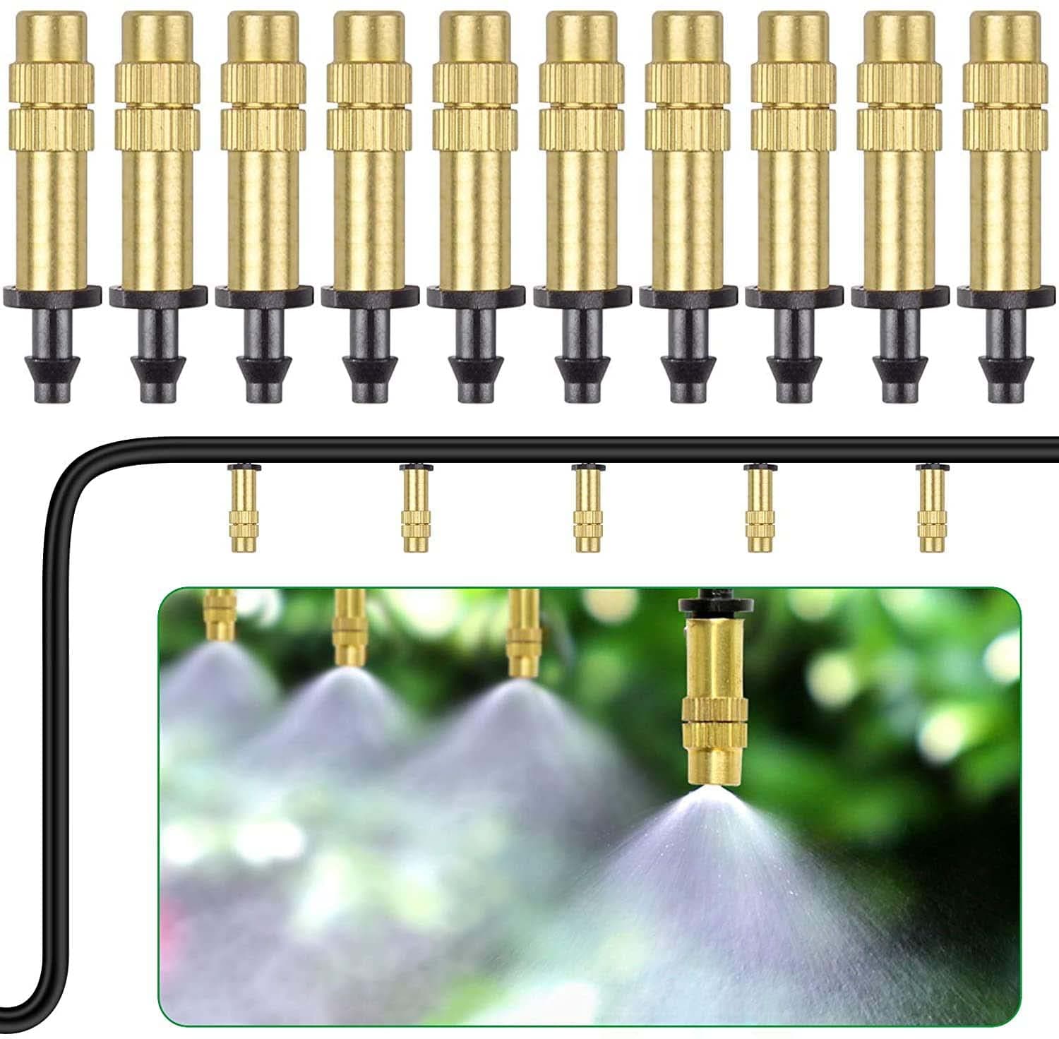 DIY Crafts 10x, Brass Mist, Brass Misting for Fan Misting Kit Convert Connects Fan Water Mister Cooling Patio Breeze Misting Heat Down Umbre at ₹271 – Amazon