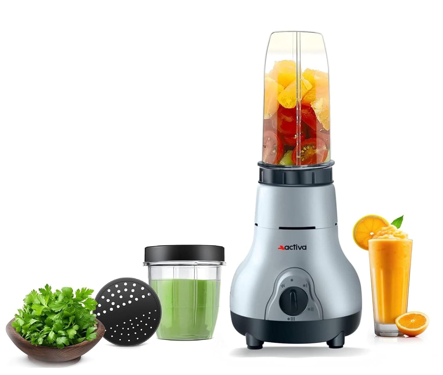 ACTIVA Easy Mix Nutri Mixer Grinder 2 Jars 500W 22000 RPM Motor Speed for Smoothies, Chutney & Shakes, Shock Proof ABS Body, Nano Grinding T at ₹1224 – Amazon