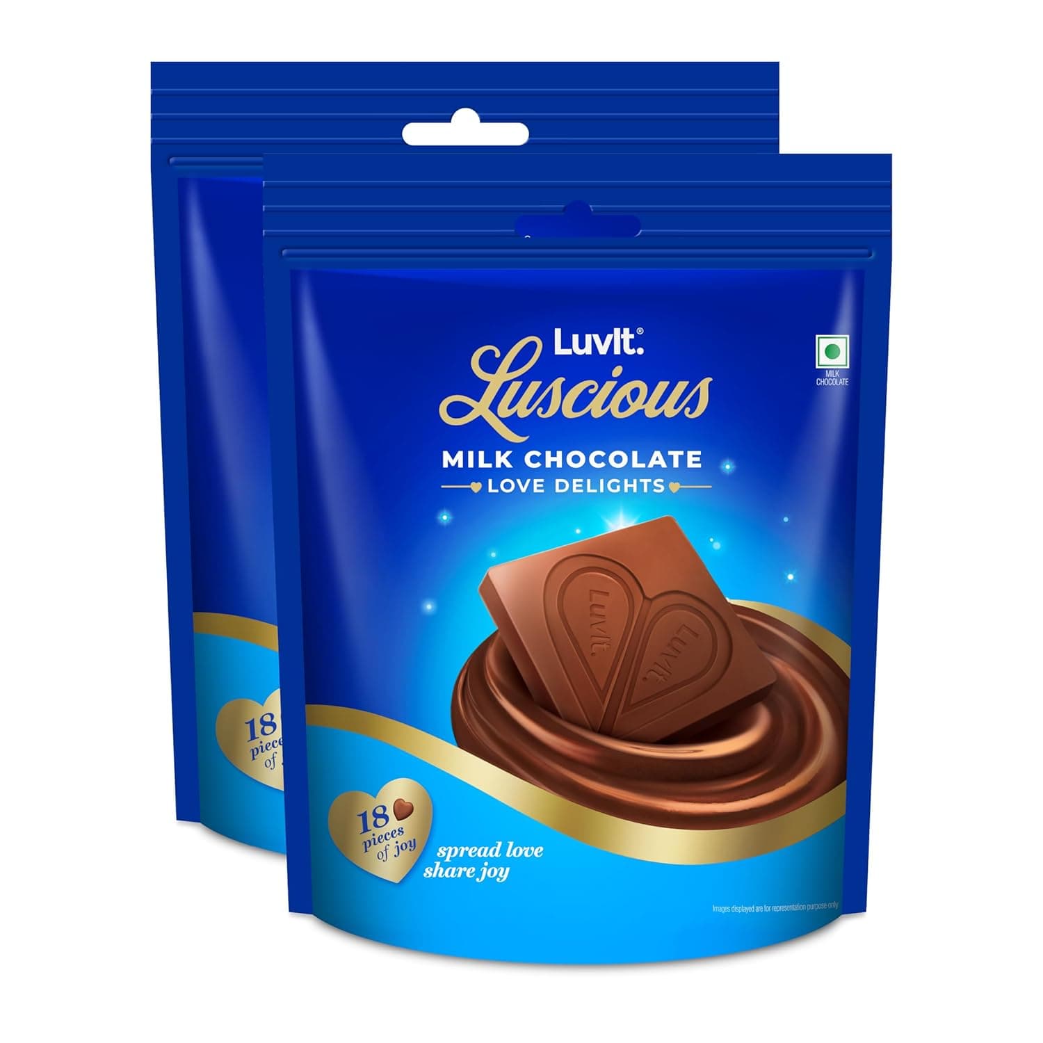 LuvIt. Luscious Love Delights - Heart Shaped Chocolate Bars | A Gift of Love | Valentine's Gift | Pack of 2-162g Each at ₹199 – Amazon