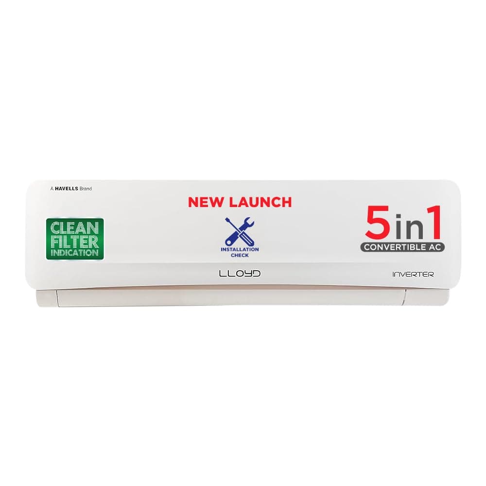 Lloyd 2.0 Ton 5 Star Inverter Split AC (5 in 1 Convertible, Cools Up To 52°C, Smart 4 Way Air Swing, Turbo Cool, Installation Check, 100% Co at ₹42440 – Amazon