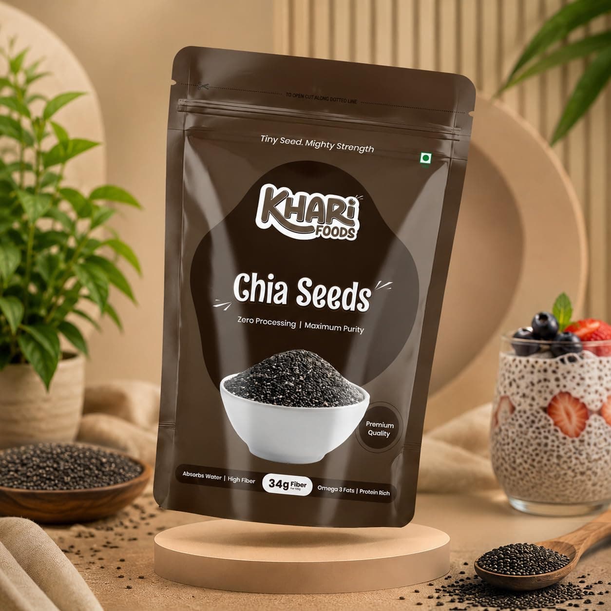 Khari Foods Chia Seeds for Weight Loss, Rich in Calcium Protein Fibre, Healthy Seeds for Eating, Diet Food, 400g at ₹194 – Amazon