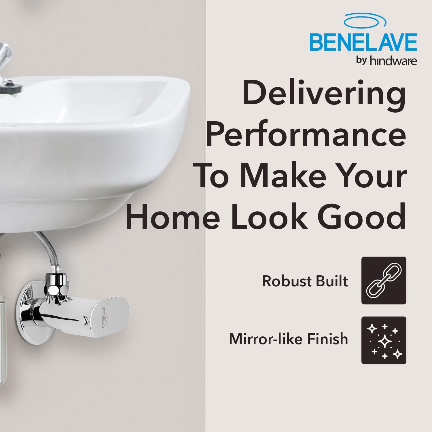 Benelave by Hindware Volga Angle Valve for Bathroom & Kitchen, Brass with Chrome Finish, Pack of 2 at ₹246 – Amazon