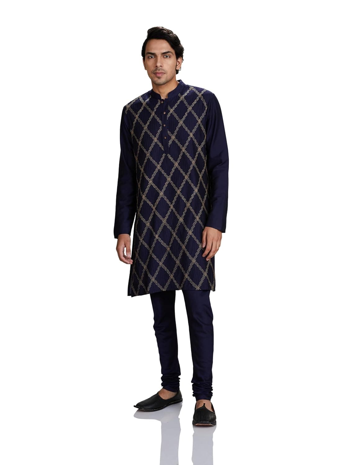 Symbol Men Festive Long Regular Fit Kurta & Pyjama Set (2Pcs) at ₹1049 – Amazon