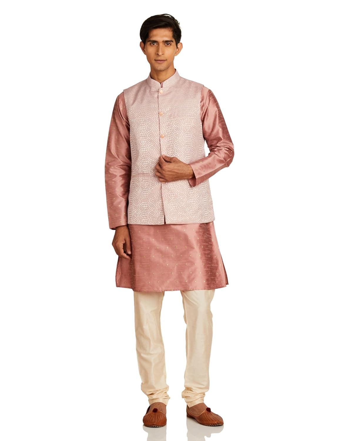 Amazon Brand - Symbol Men's Cotton Blend Printed Kurta Pyjam at ₹1149 – Amazon