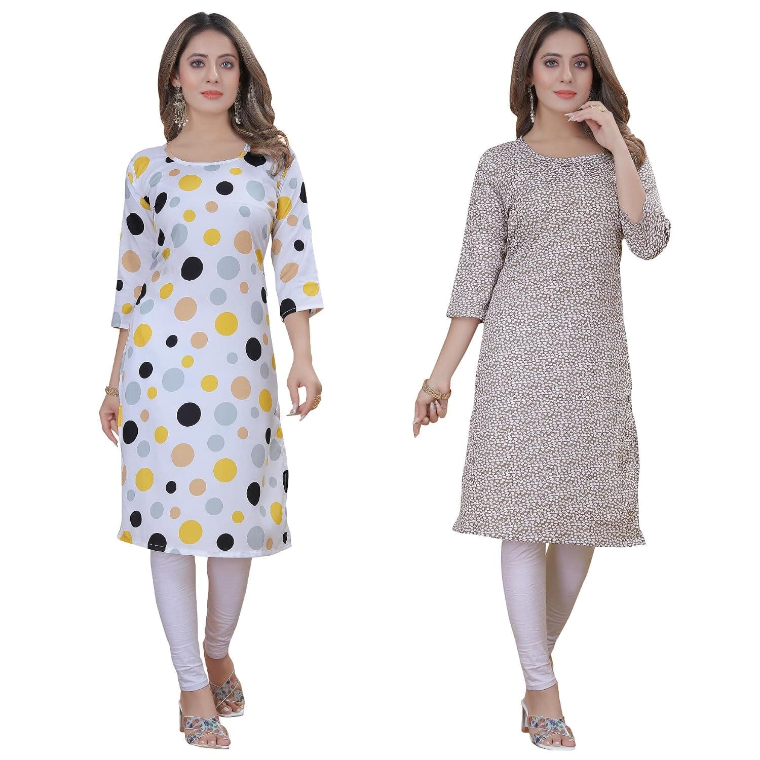 Women's Multicolor Stylish Crepe KurtaPack of 2 KurtaKurta for Women at ₹252 – Amazon