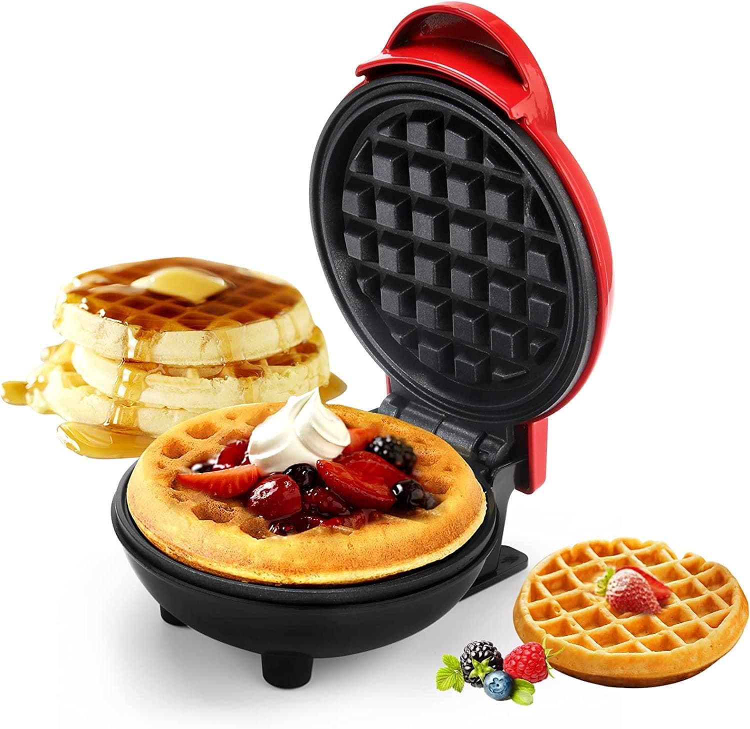 TAZLYN waffle maker machine 3 in 1 home kitchen appliances for home kitchen items gift Non-Stick Surfaces,4 Inch, Perfect for sandwich maker at ₹569 – Amazon