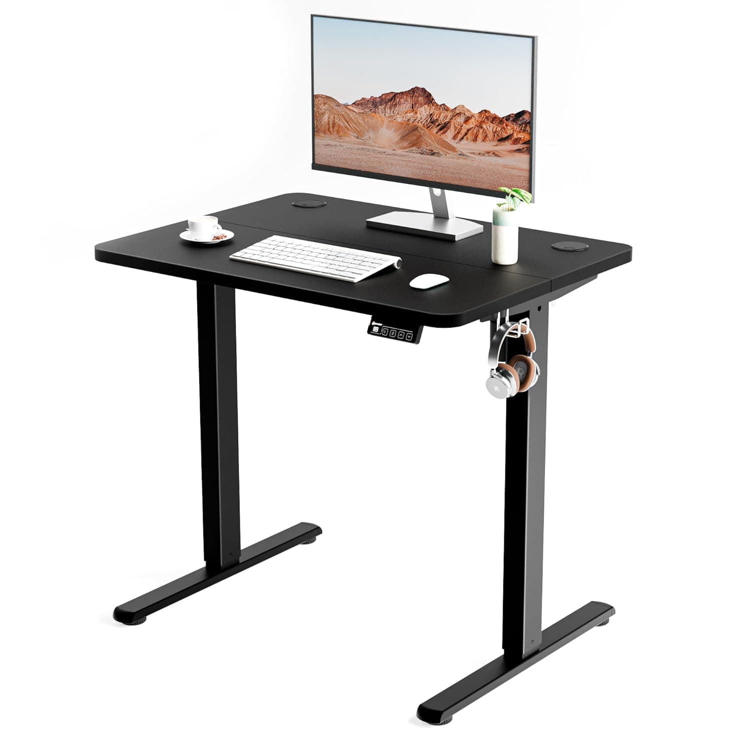 ERGOMAKER Electric Standing Desk 80x60cm (31"x23.6"), Height Adjustable Sit Stand Desk with Splice Board for Home Office, Computer Desk Memo at ₹13499 – Amazon