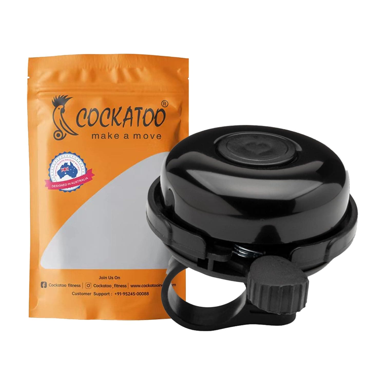 Cockatoo BB01-Lightweight Steel Bicycle Bell, Durable Bell for Cycle, Black at ₹99 – Amazon