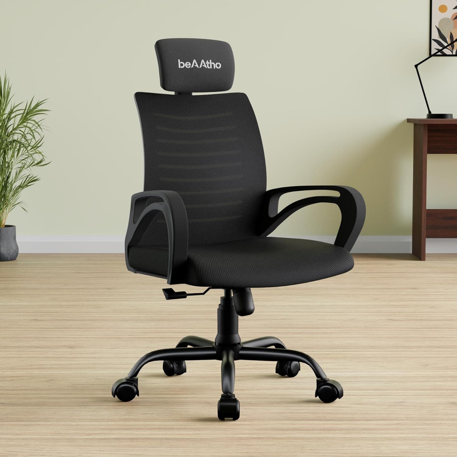 beAAtho® Verona Mesh High Back Ergonomic Home Office Chair with 3-Years Limited Warranty by beAAtho, Tilting & Height Adjustable Mechanism, at ₹3994 – Amazon