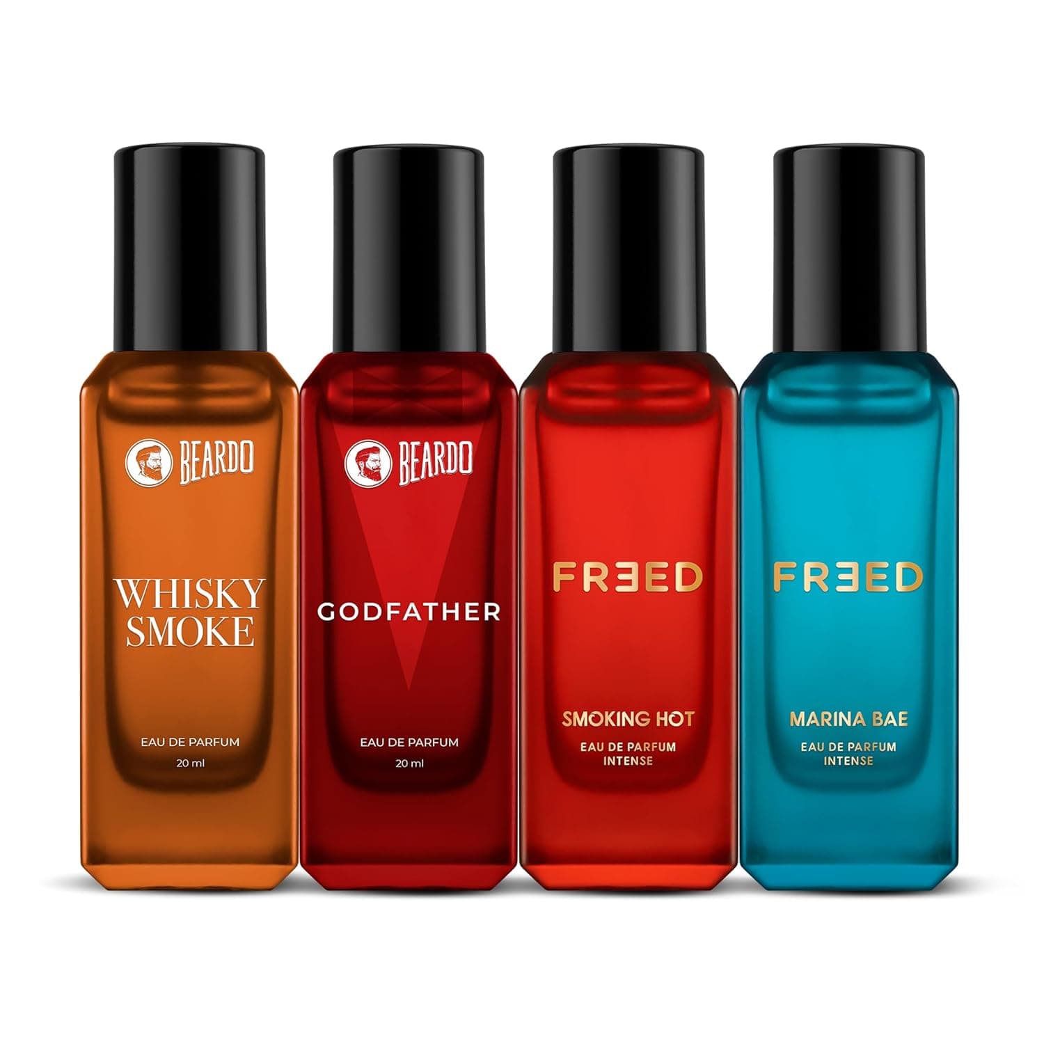 Beardo Him & Her Perfume Giftset 20ml x 4 | Whisky Smoke, GodFather, Marina Bae & Smoking Hot | Long Lasting Spicy Eau De Parfum | Gift For at ₹394 – Amazon
