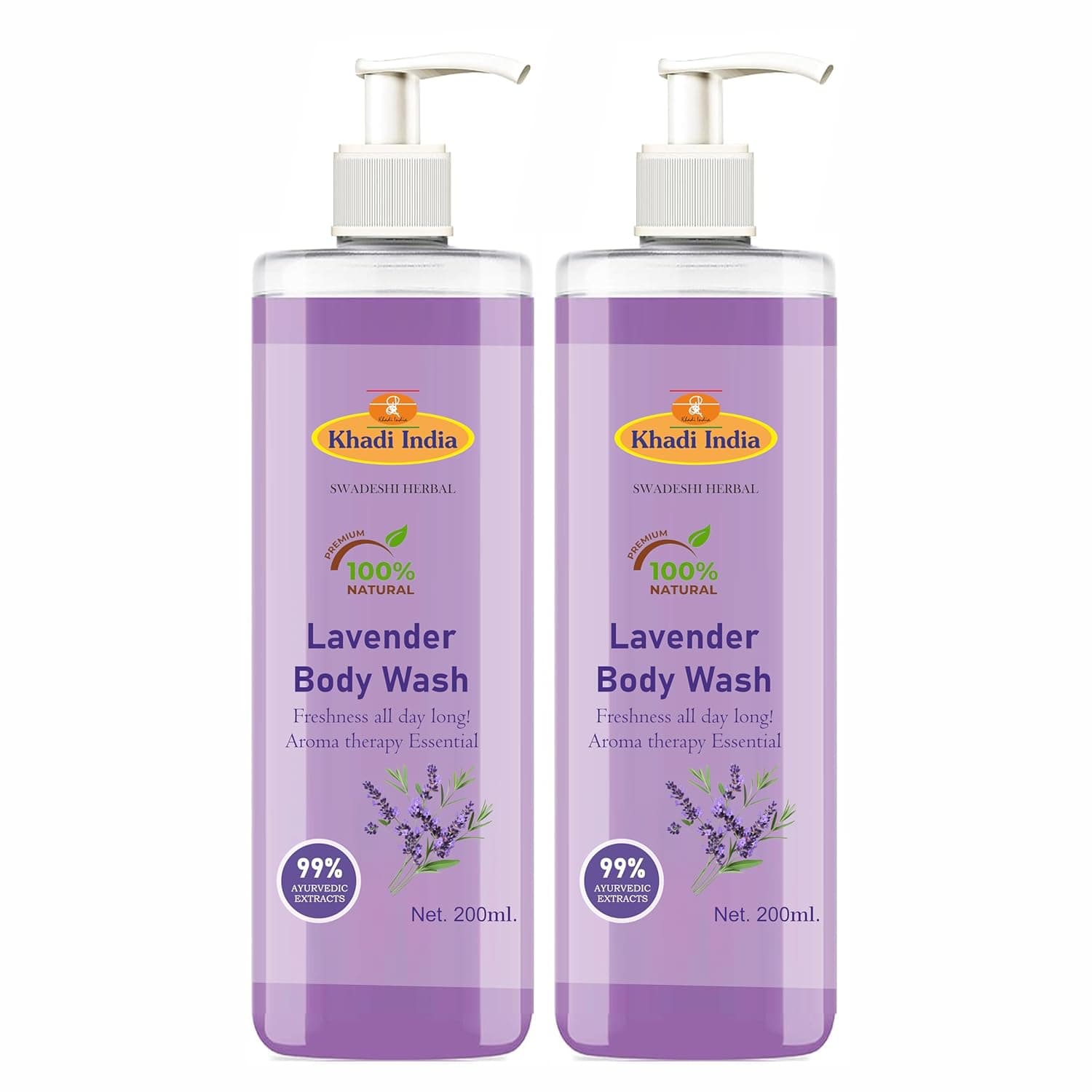Khadi 100% Pure Natural Lavender Herbal Body Wash|Gently cleanses and nourishes| Shower Gel that relax senses| Floral fragrance| Suitable fo at ₹179 – Amazon