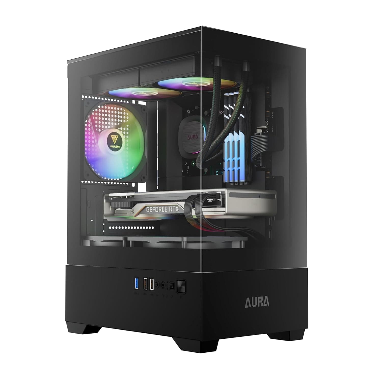 GAMDIAS Aura GC9M Black | Micro Tower Cabinet | Supports Mic at ₹1990 – Amazon