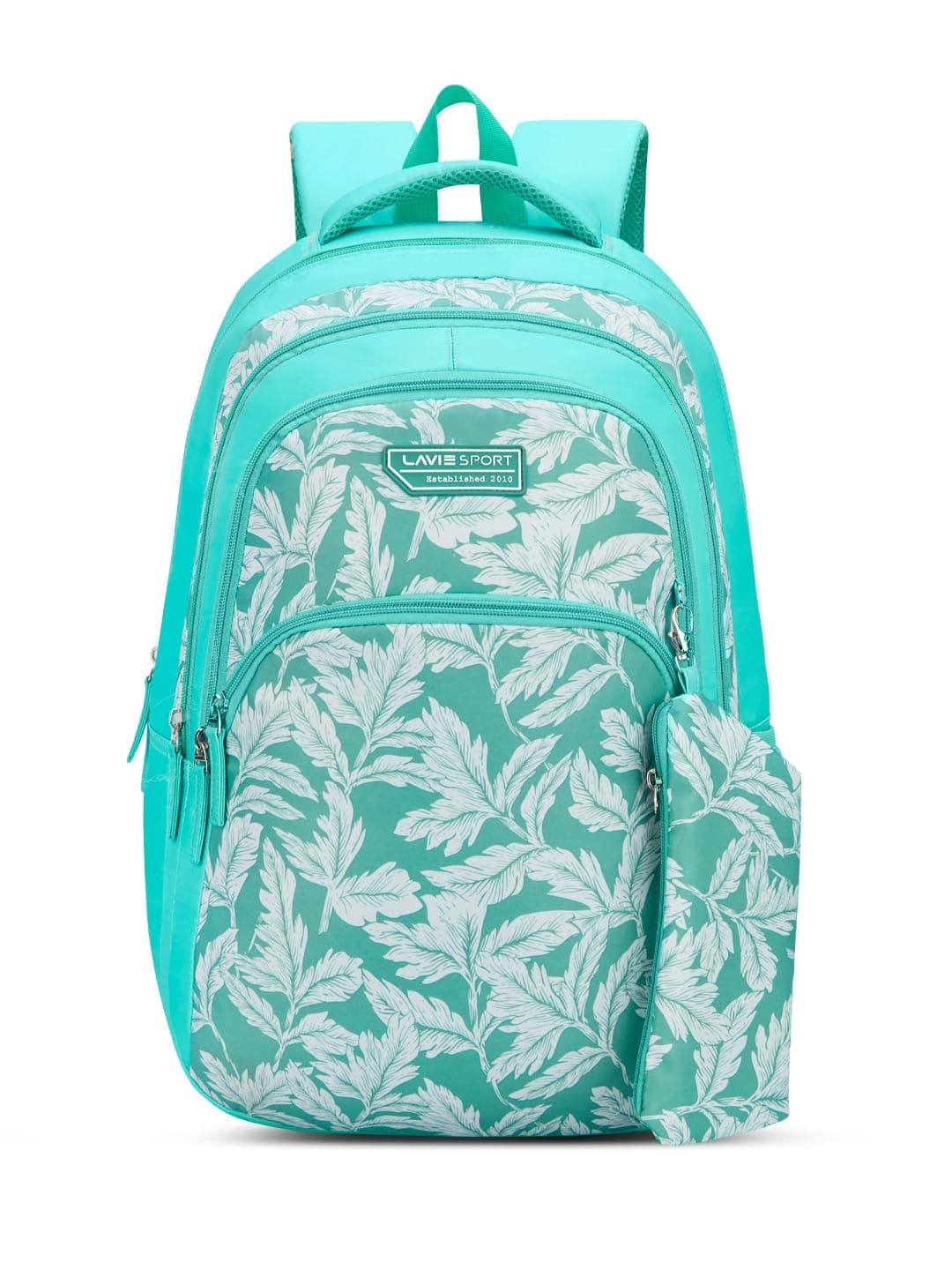 Lavie Sport Leaflet 36L Teal Backpack | Fits Upto 15 Inch Laptop | Organizer & Bottle Holder |Rain Cover |Pencil Pouch | Gift for Men, Women at ₹749 – Amazon