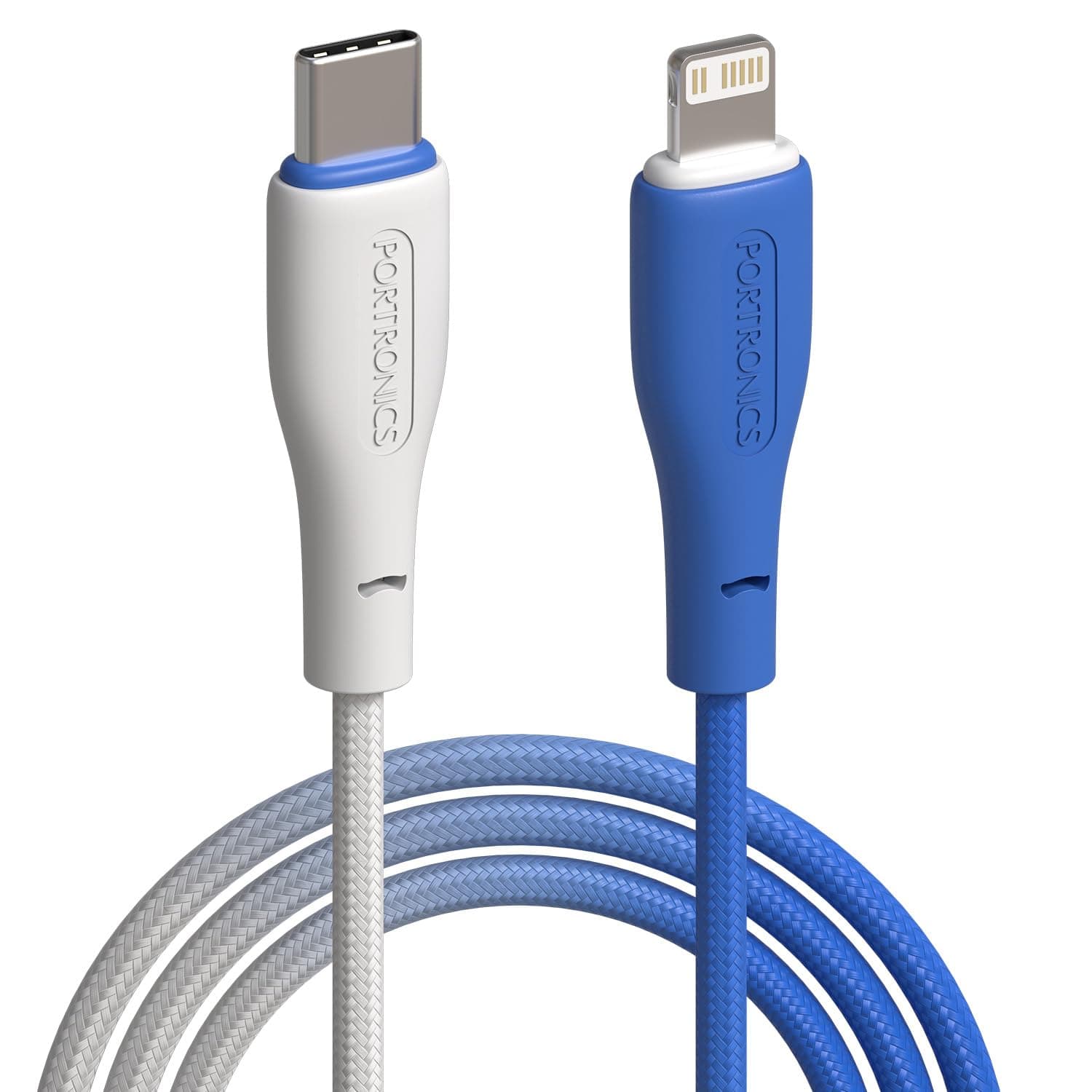 Portronics Hue X 20W Dual Tone Colour Type C to 8 Pin Fast Charging Cable for iPhones,iPads, Laptops & Other 8 Pin Devices, 480Mbps Data Syn at ₹199 – Amazon