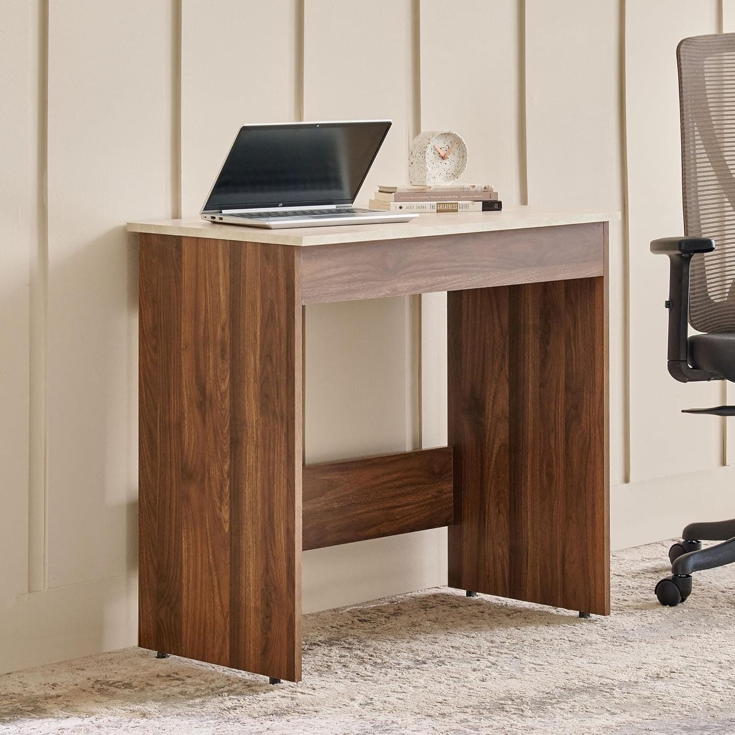 Home Centre | Addison Compact Study Desk | Engineered Wood | Brown | 1 Year Warranty at ₹1649 – Amazon