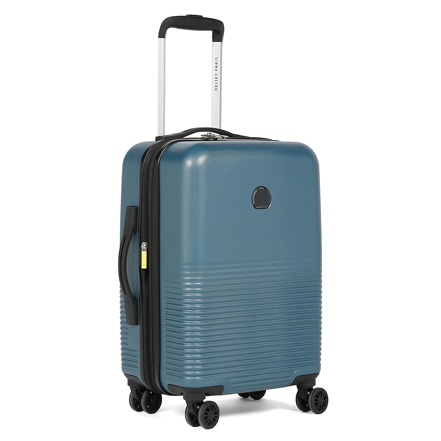 DELSEY PARIS Marina 54.5 cms Small Cabin Polycarbonate Hard Sided 8 Wheels and Expandable Spinner Suitcase/Trolley Bag for Travel with TSA L at ₹4899 – Amazon