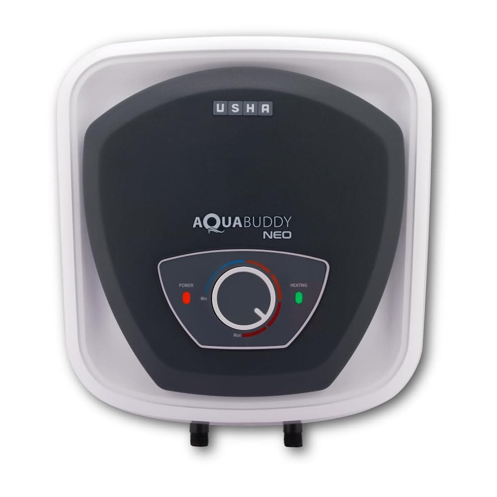 USHA AquaBuddy Neo Geyser 15 Litre 5 Star BEE Rating | Copper Heating Element | Storage Water Heater with Anti-Rust Protection | Warranty: 8 at ₹5999 – Amazon