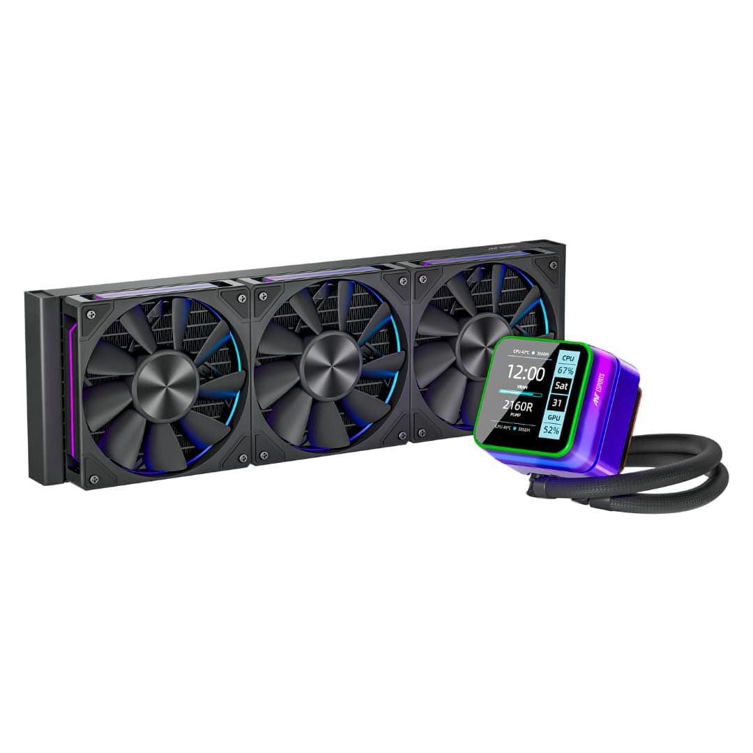 Ant Esports Glacius 360 AIO Liquid Cooler|2.8" LCD Display|Intel LGA1851, AMD AM5|High-Performance FAN 2000 RPM, 86 CFM, 3.54 mmH2O of Stati at ₹7709 – Amazon