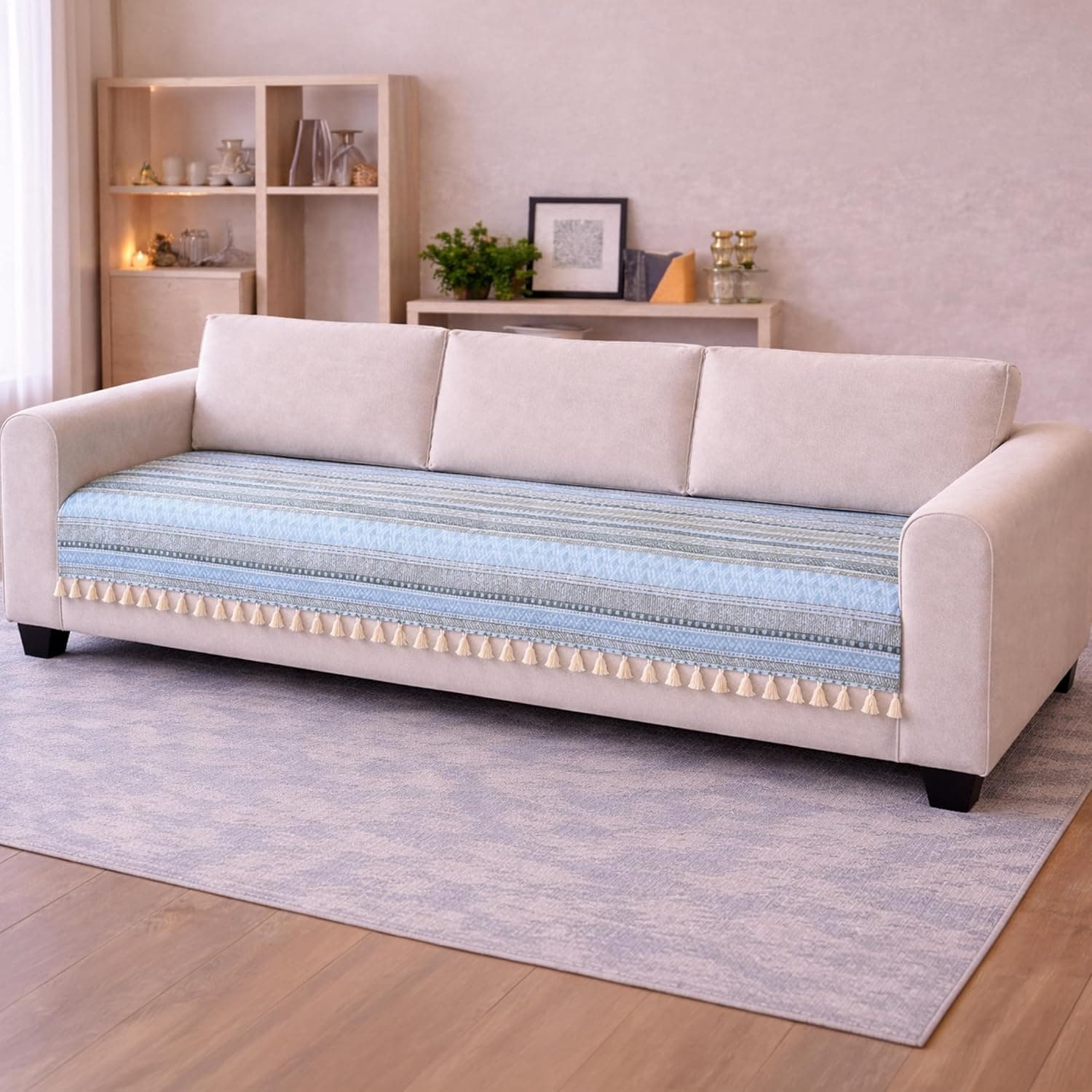 Cortina Printed Quilted Velvet Sofa Cover – Premium Sofa Couch Protector – Soft Plush Velvet, Non-Slip, Machine Washable Furniture Cover (Sk at ₹186 – Amazon