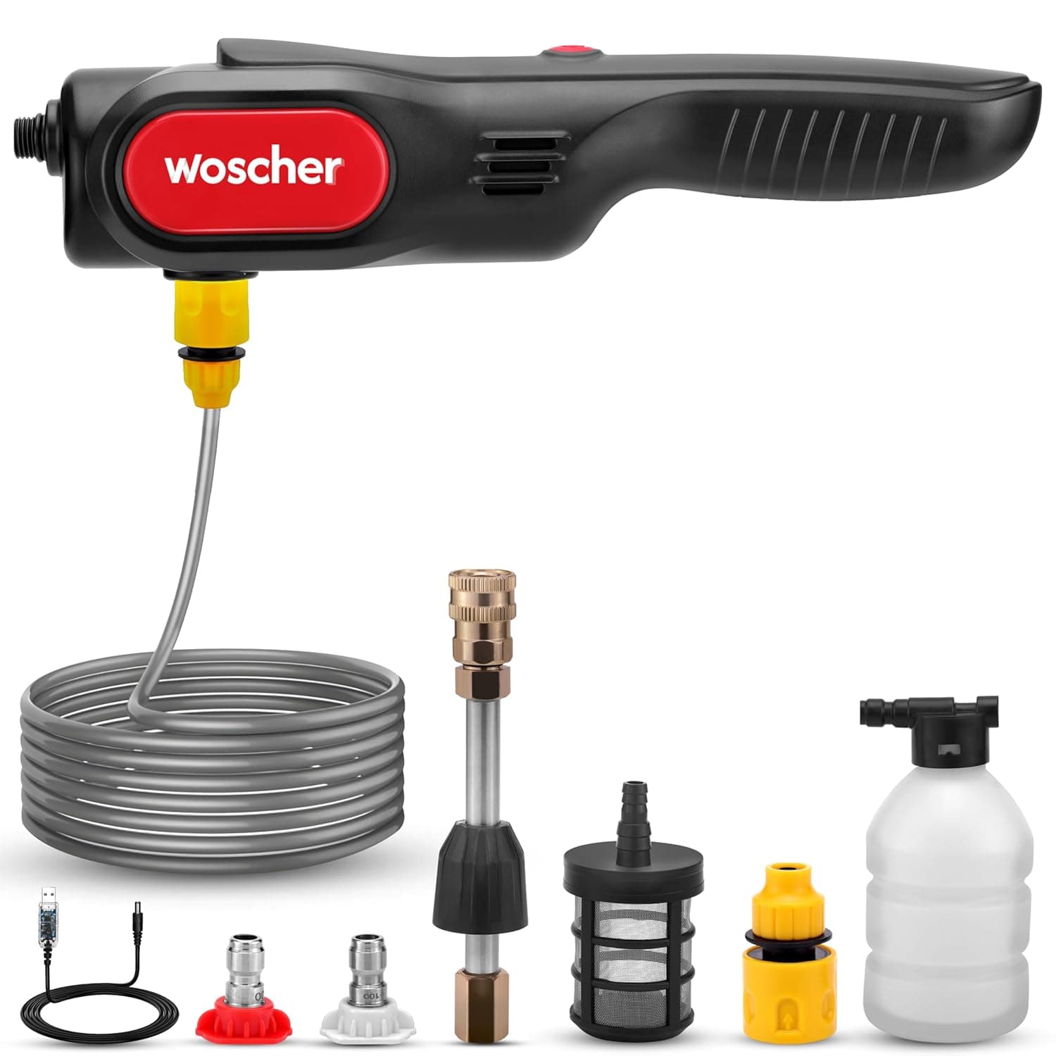 Woscher Portable Cordless Pressure Washer + Coupon. – Amazon
