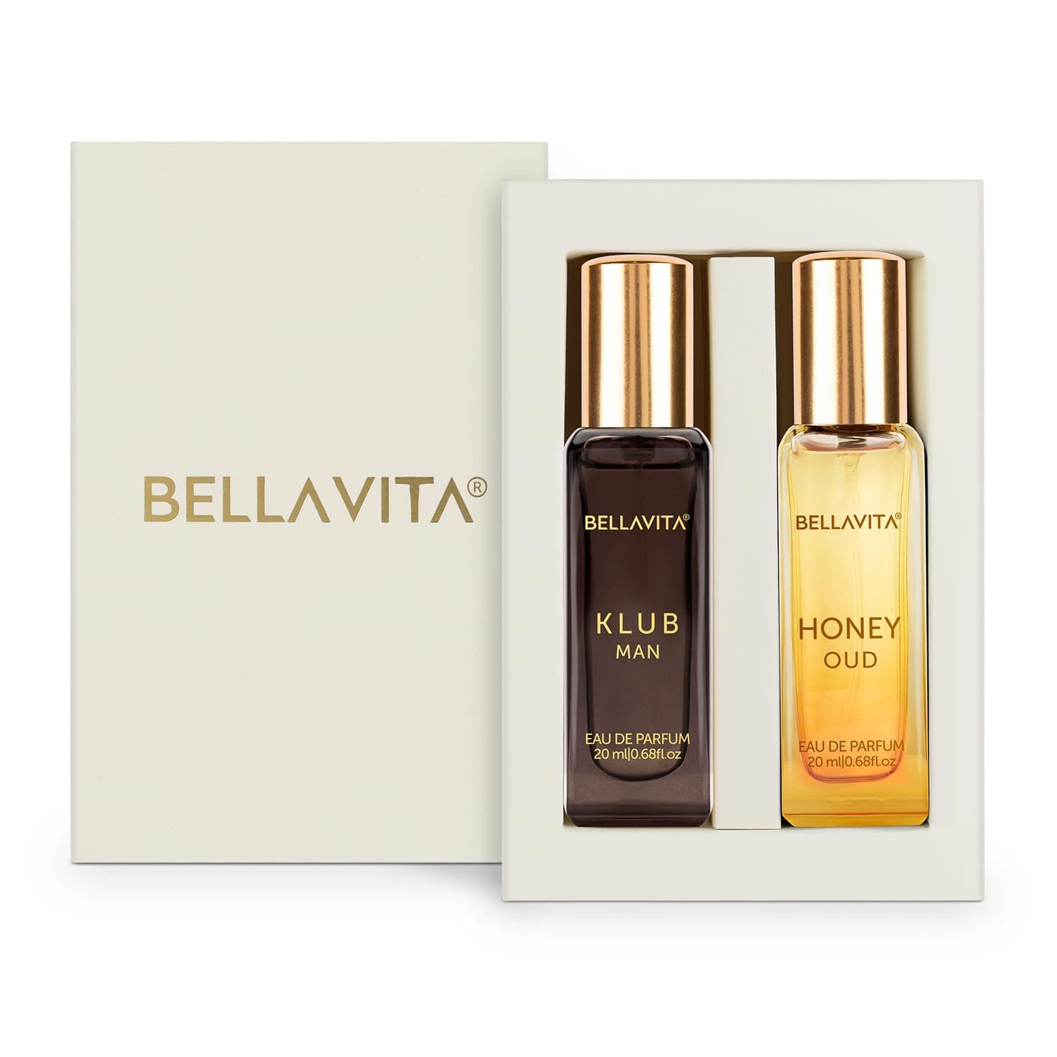 BELLAVITA KLUB & Honey Oud 2 x 20ml Long Lasting | Perfume for Man and Woman | Spicy, Woody, Citrus and Fruity | Premium Unisex Fragrance fo at ₹225 – Amazon