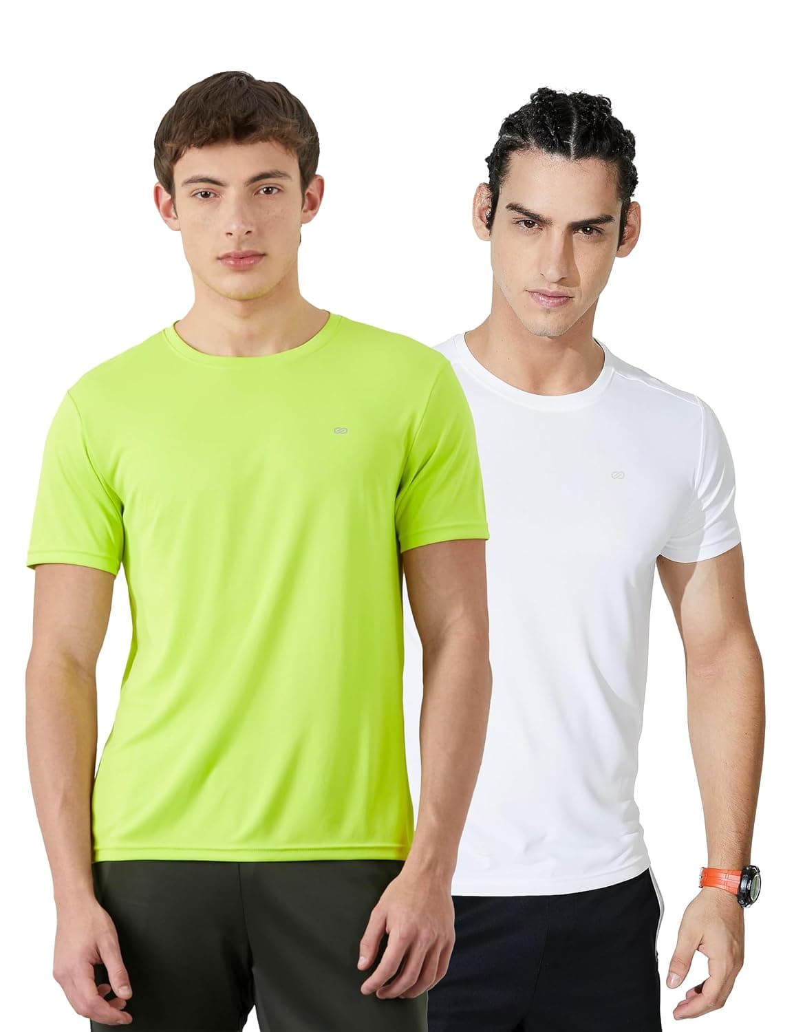 Symbol Men's Solid Active Regular Fit Sports T-Shirt | Round Neck | Half Sleeve (Available in Plus Sizes) at ₹354 – Amazon