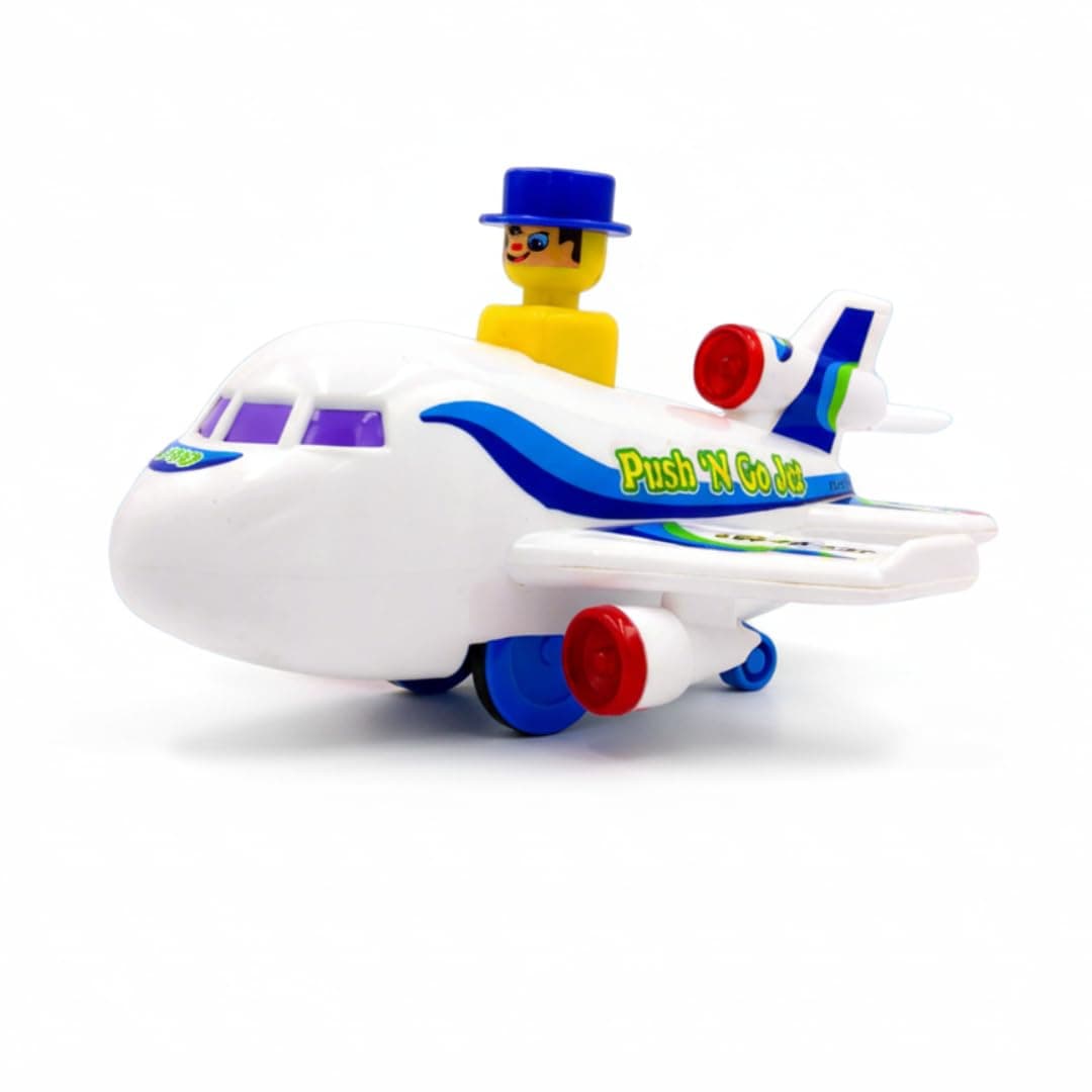 ToyBharat Push N Go Jet – Realistic Multicolour Travel Toy for Kids 1–6 Years, Safe, Durable & Fun at ₹110 (88% Off) – Amazon