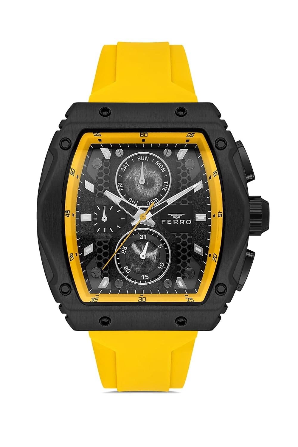 Ferro Designed in Italy Eterna Analog Black Rectangle Dial Men's Watch - FM11351D-ZN at ₹4185 – Amazon