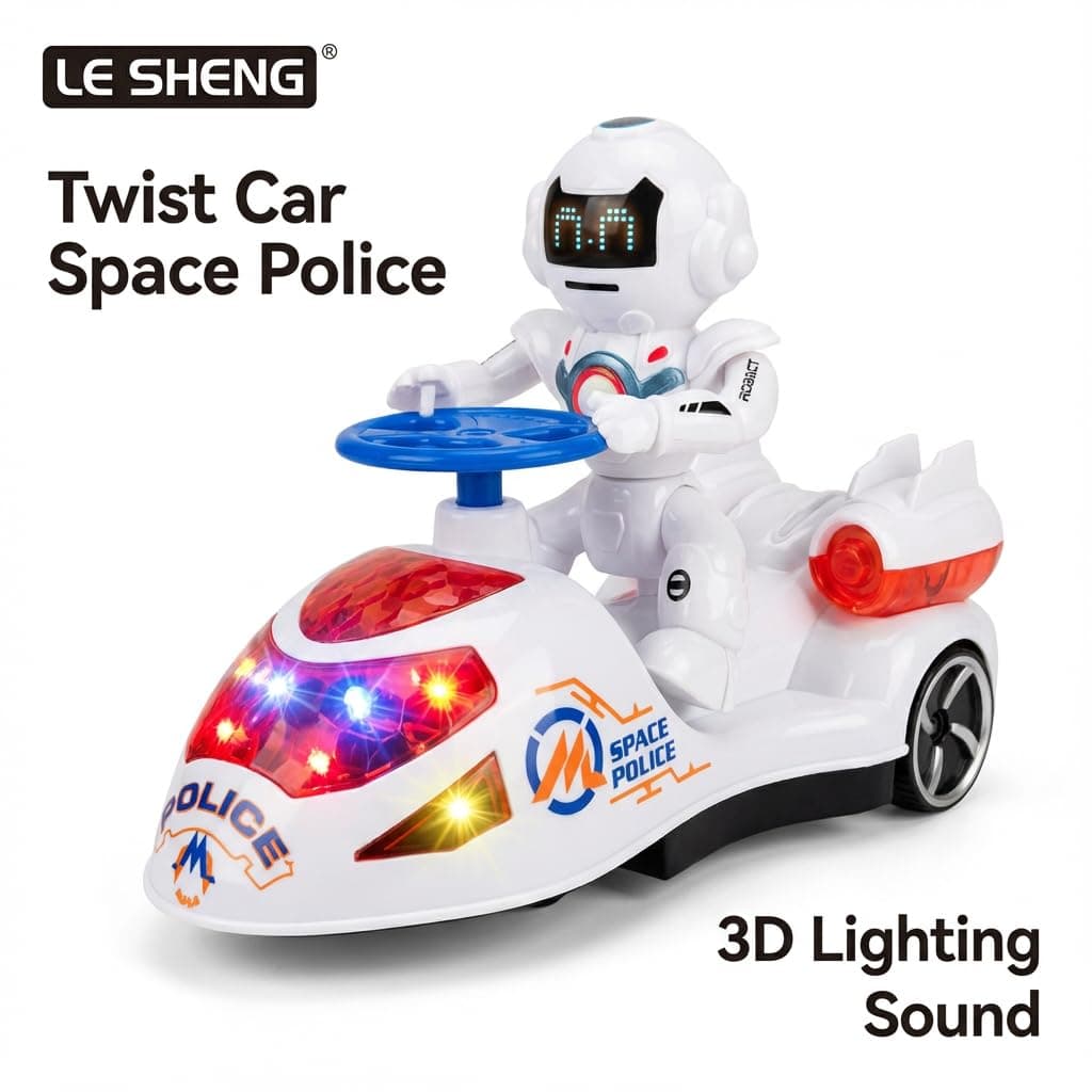 Space Police Robot Car Toy for Kids | 360 Twist Action, 3D L at ₹514 – Amazon