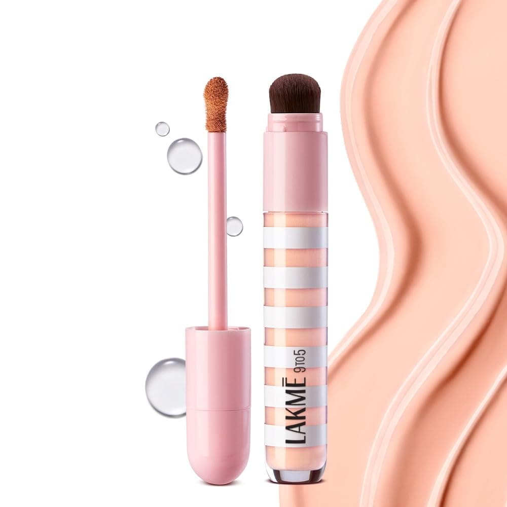 Lakme 9to5 Hya Beach Edit Colour Correcting + Brightening Concealer, SPF 40, Deep Rich 5, 6 ml at ₹377 – Amazon
