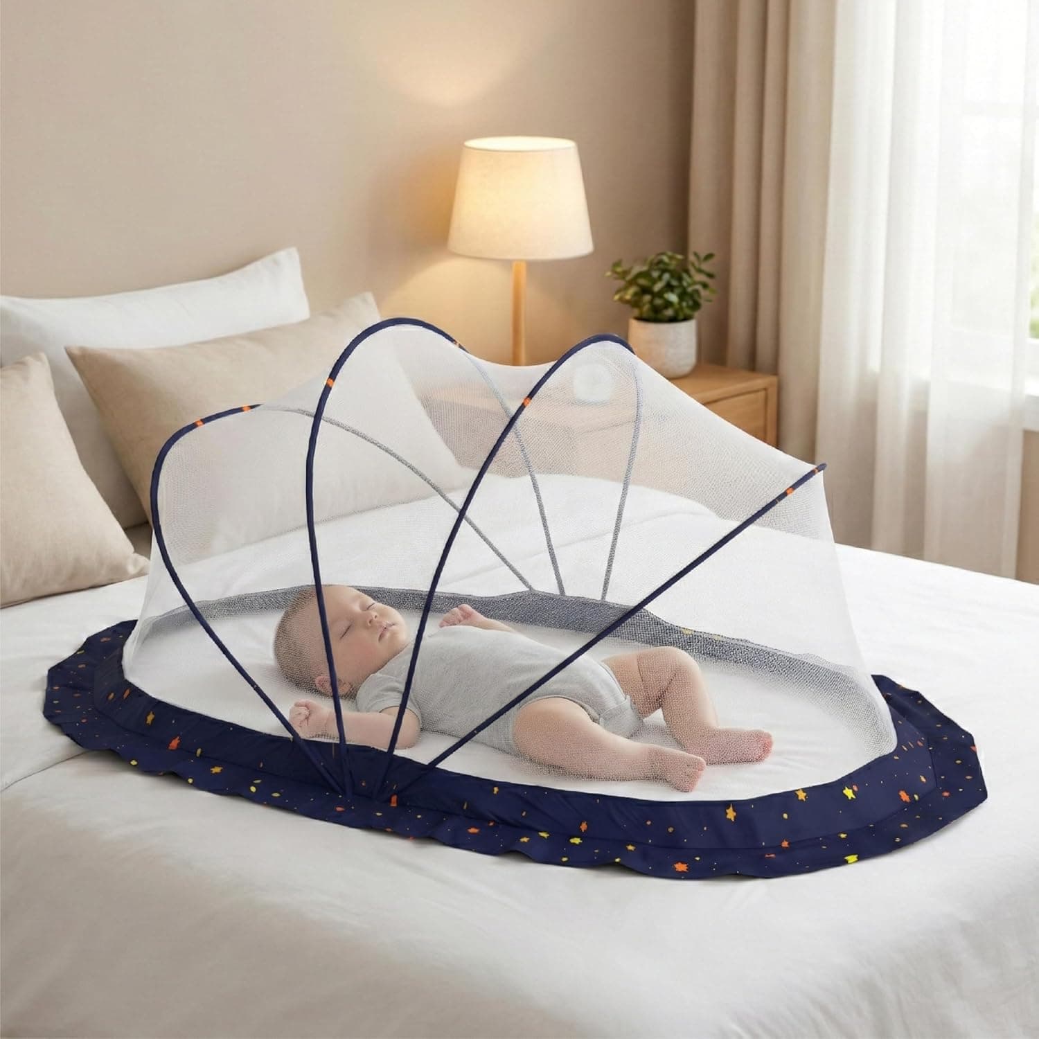 Lifelong Cuppy Baby Mosquito Net For Kids 0-2 Years | Foldable & Bottomless with Soft Breathable Mesh | Lightweight, Portable & Sturdy Umbre at ₹350 – Amazon